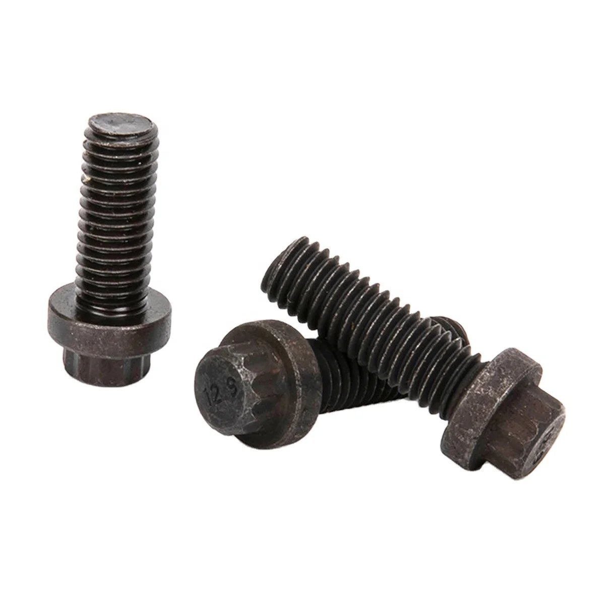 High Quality OEM M5 M14 Carbon Steel Grade 12.9 12 Point Torx Head Flange Screw Bolt with Black Oxide Zinc Finish
