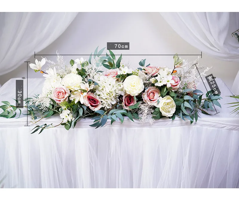Artificial Flower Arch Foam White Wedding Veil Silk Rose Artificial Flowers For Wedding Decoration