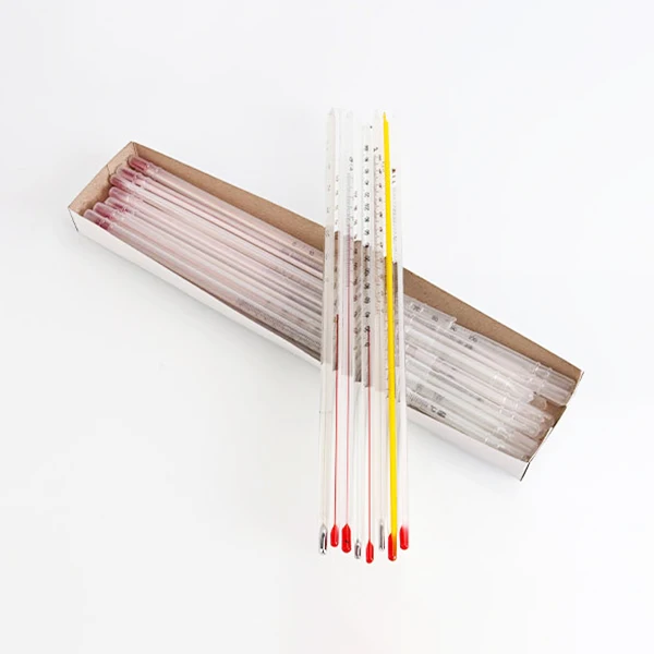 OEM glass tube lab alcohol thermometer price with red liquid