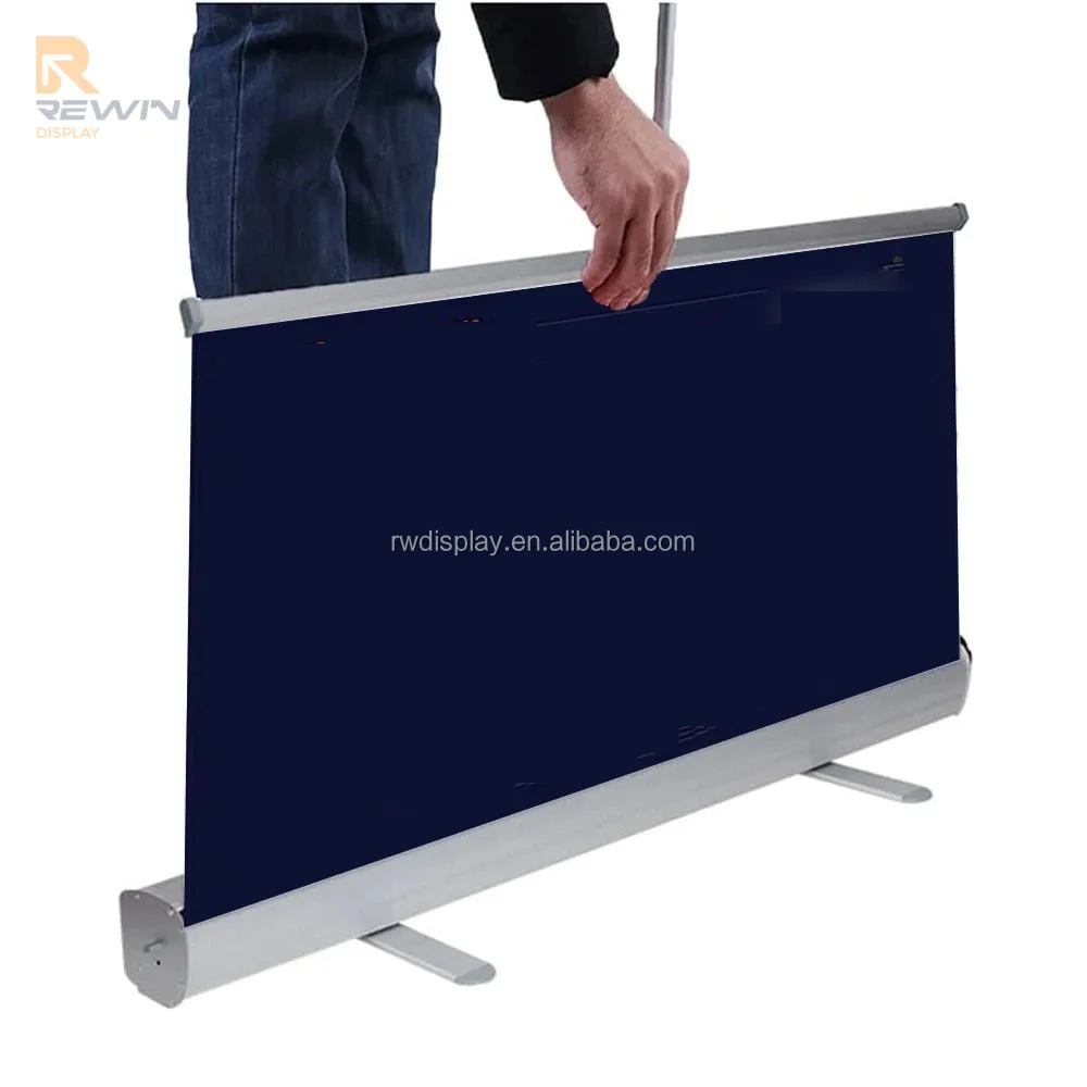 Trade Show adjustable electric mini roll up banner stand moving with print