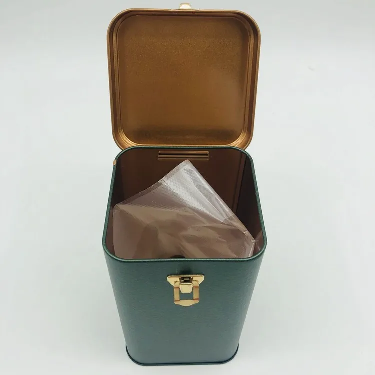 Wholesale Beautiful Hinged Food Tin Metal Box with hasp Tin Box Coffee Tea Tin boxes