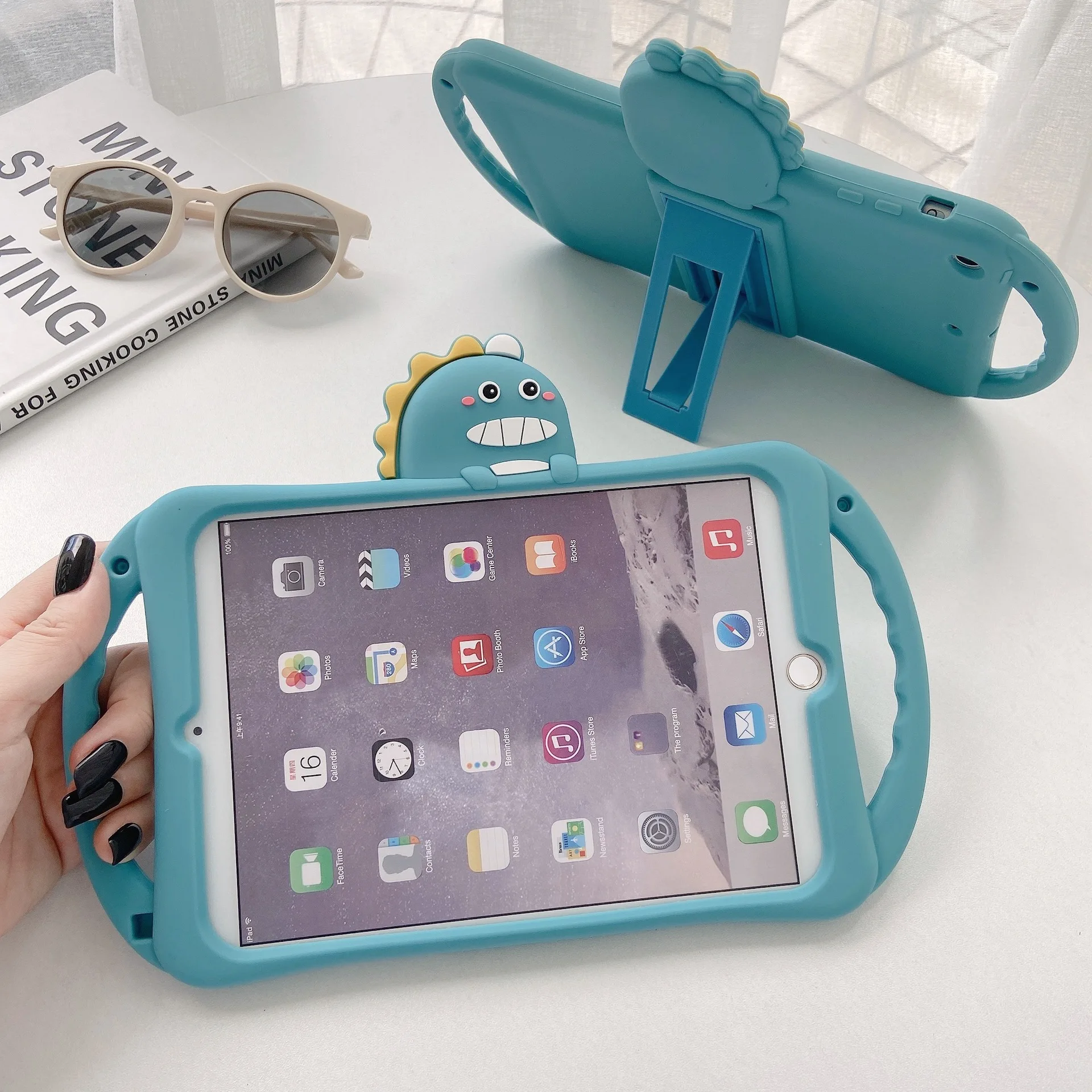 Cartoon Dinosaur Silicone Case for iPad 7 10.2 inch Cover a1458 for Baby Carry Case for iPad 10.2
