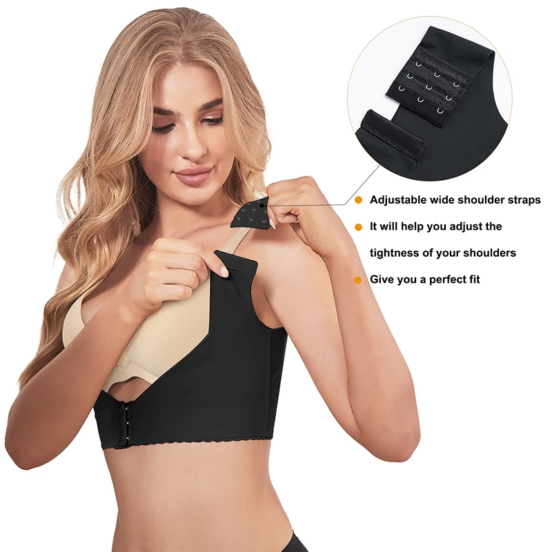 Women Shapewear Posture Corrector Shaper Tops Adjustable Wide Shoulder Chest Brace UP Body Shaper
