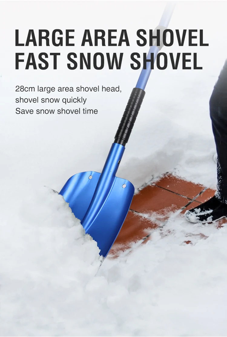 Heavy duty Folding snow shovel extendable multi functional snow shovel for Car SUV Van