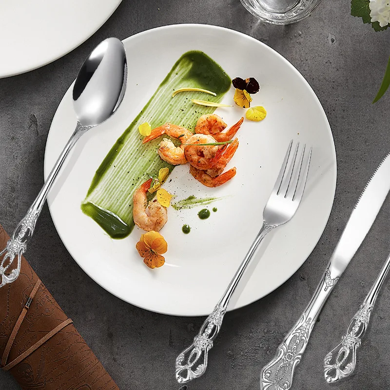 Hot Selling Royal Cutlery Set Stainless Steel Golden Flatware Set Gold Cutlery Set for Wedding