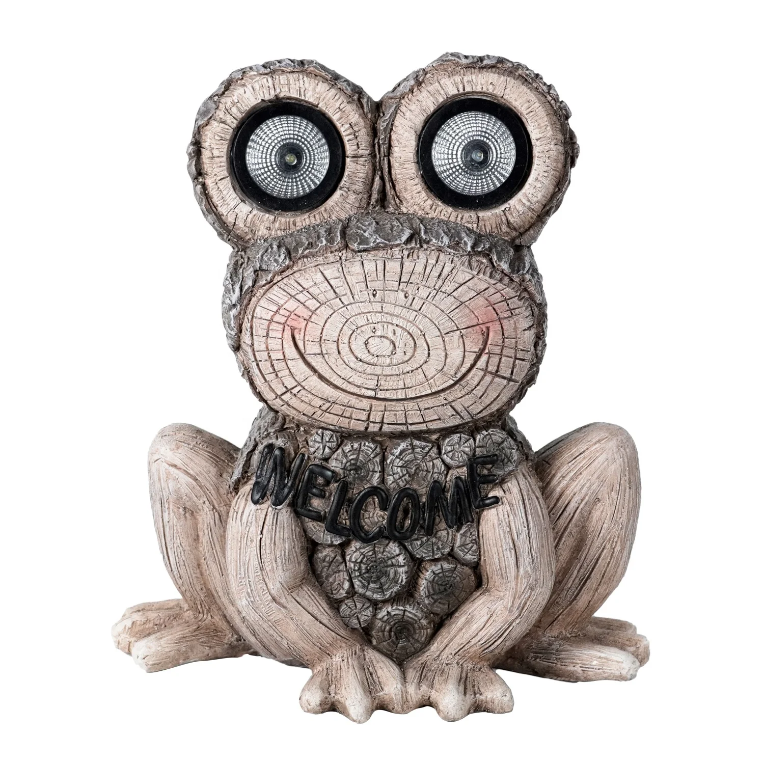 Wholesale yoga frog statue Garden Decorations Resin Garden Frog Statue  with Solar Light,Lawn Ornament