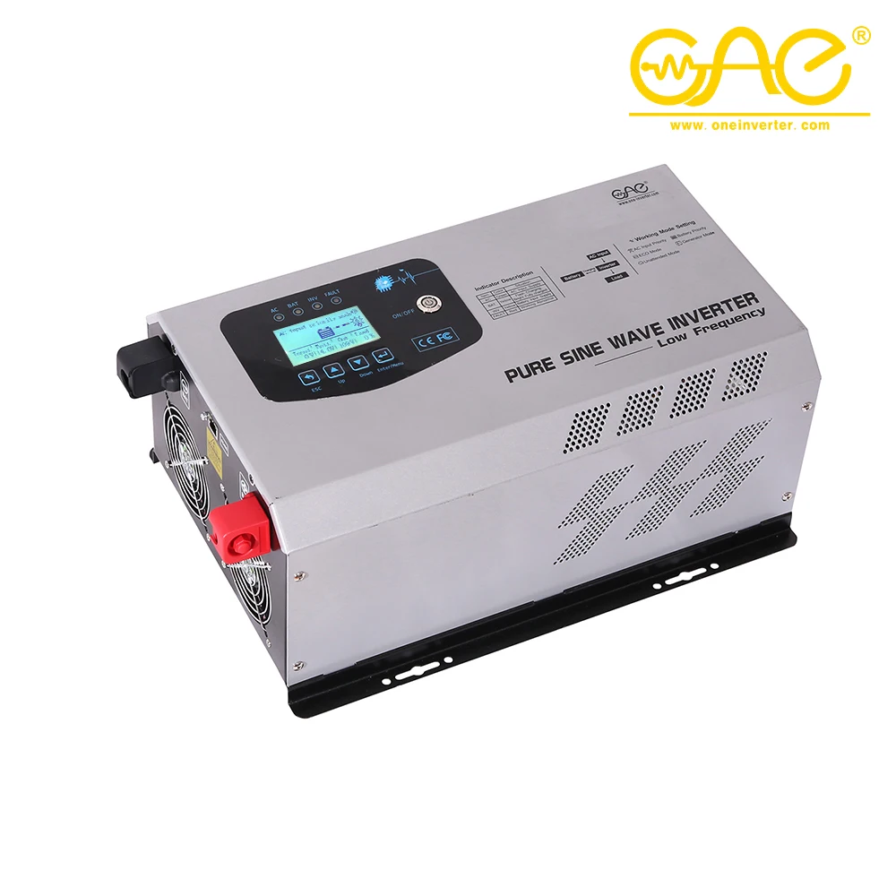  Hot sale inverter 1000W 3000w 5000W dc 12v 24v to 110v 220v pure sine wave power for RV Converter with AC charge