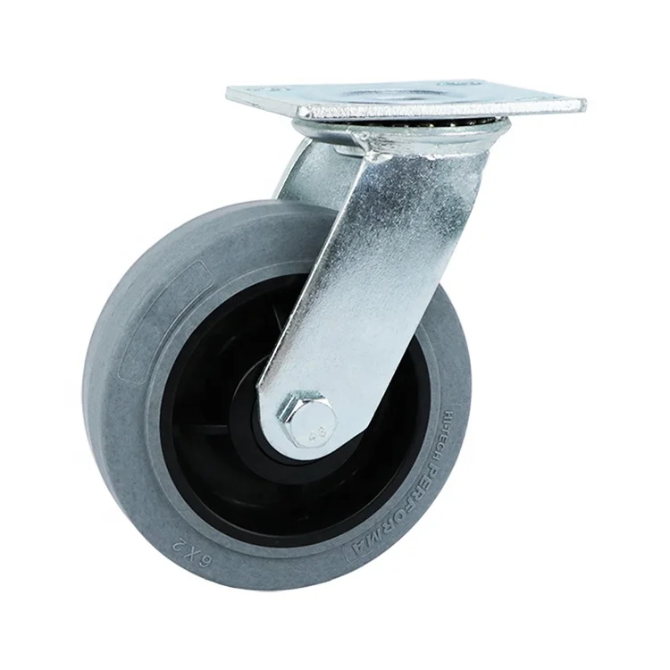 Wholesale 4 5 6 8 inch heavy duty high tech gray tpr electrically conductive swivel lock esd caster wheels
