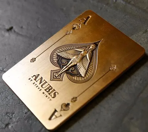 rose gold metal business card