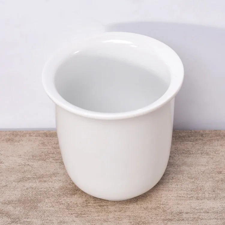  Factory direct sales cheap white ceramics kitchen utensil holder for knife and