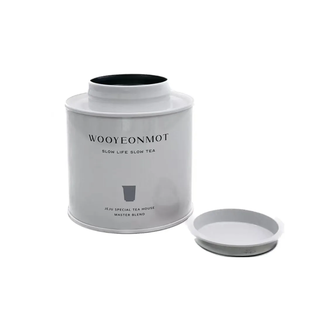 Custom Tea Tins 445ML/15oz Round Metal Coffee Can Airtight Wholesale Solid Packaging Container
