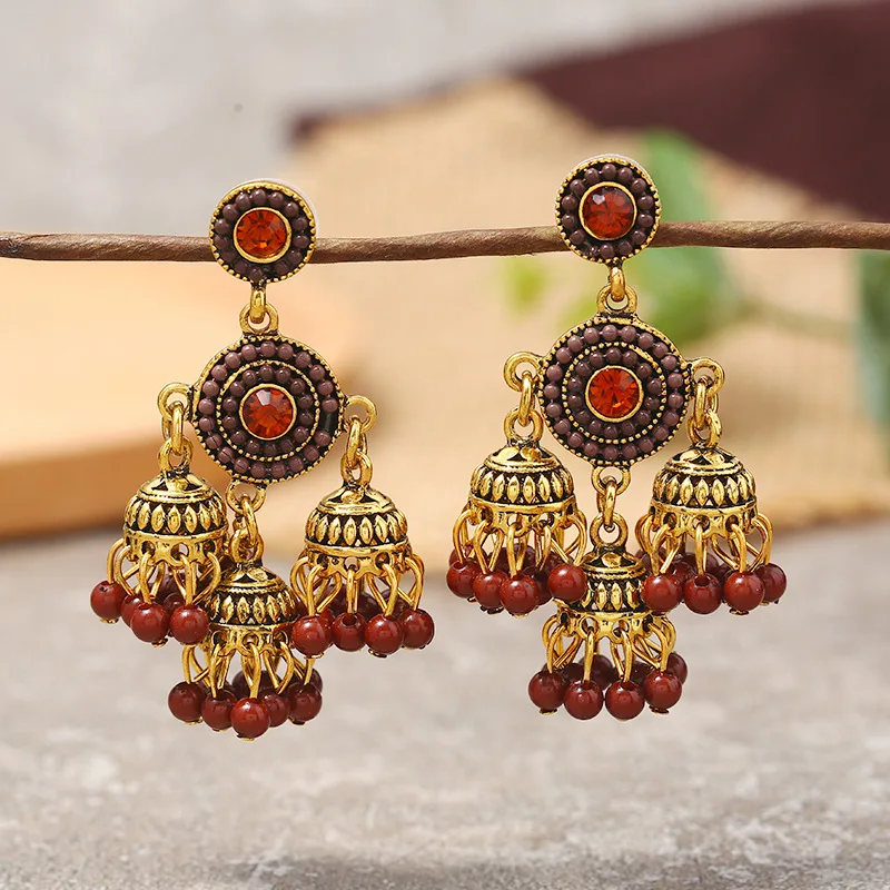 2020 модные серьги с кисточками из бисера для женщин серьги ручной работы Jhumka Brincos этнические Винтажные Ювелирные Изделия