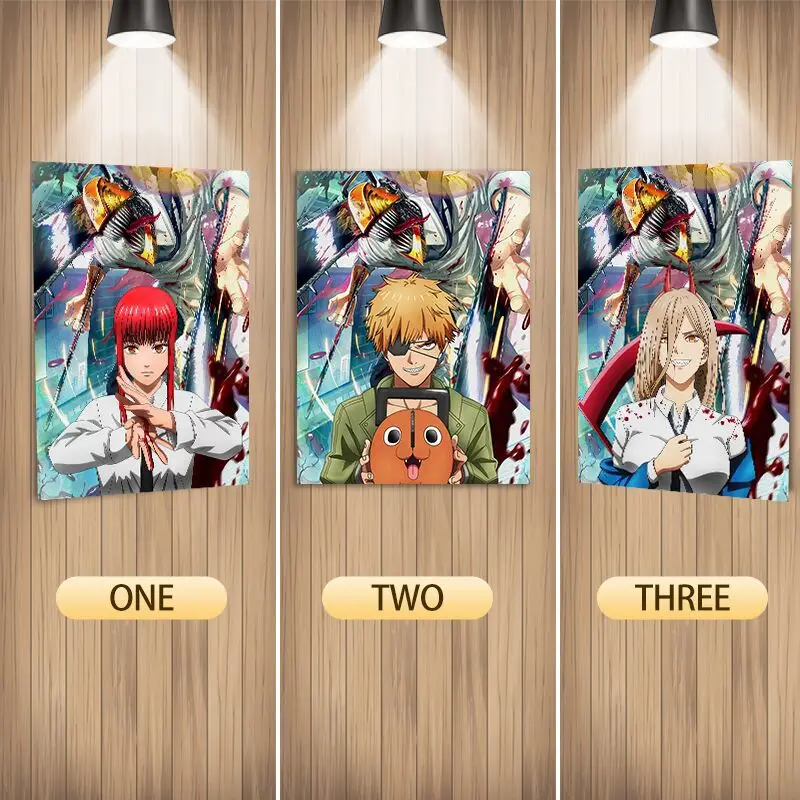 8 Styles Anime PVC Posters 3D Lenticular Poster Jujutsu Kaisen DBZ Goku 3D Hologram Motion Cartoon Print Wall Art