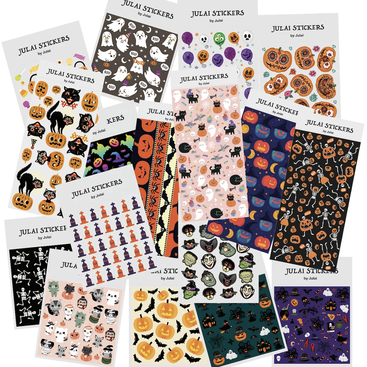 Decorative Cute Stickers Halloween Die Cut Sticker For Diary Journal Scrapbooking Laptop Planner Decals Sticker For Holidays