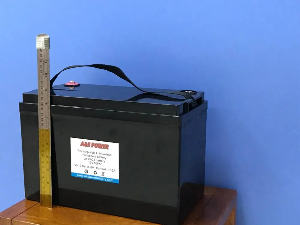 Rechargeable Power Solar Energy Storage System LiFePO4 Battery 12V 100Ah Golf Cart  Lithium Ion Battery