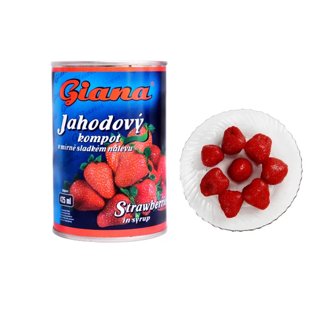 3kg canned fruit strawberry in light syrup