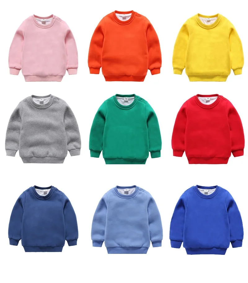 Wholesale 2021 Children Girls Blank Fleece Hoodie Sweatshirt Custom Printing Baby Boys Kids Hoodies for Autumn Winter