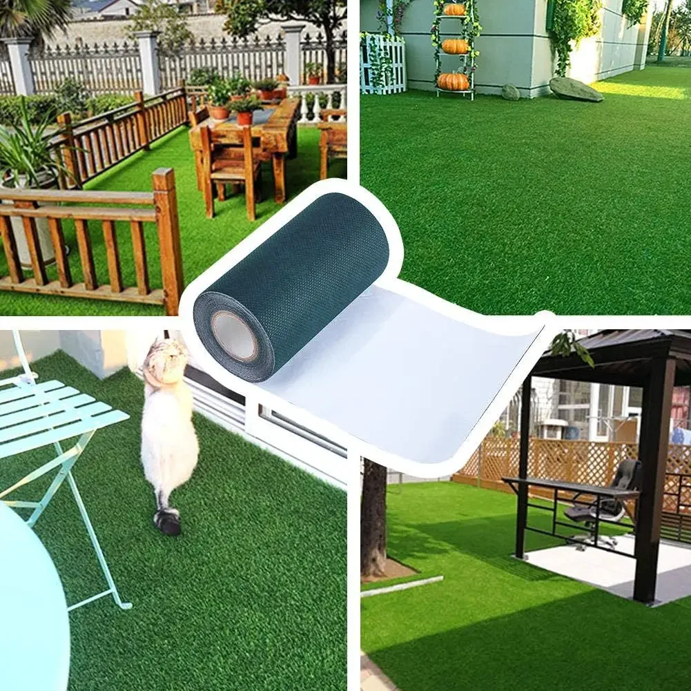 LongTai  Black joint tape non woven fabric tape artificial grass carpet single side seam sealing tape