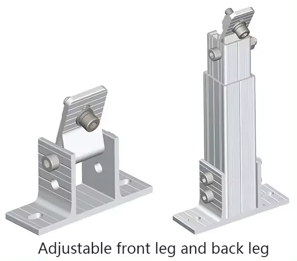 300w  400w 500w 600w solar panel adjustable pv mounting bracket kit tilt front leg rear leg