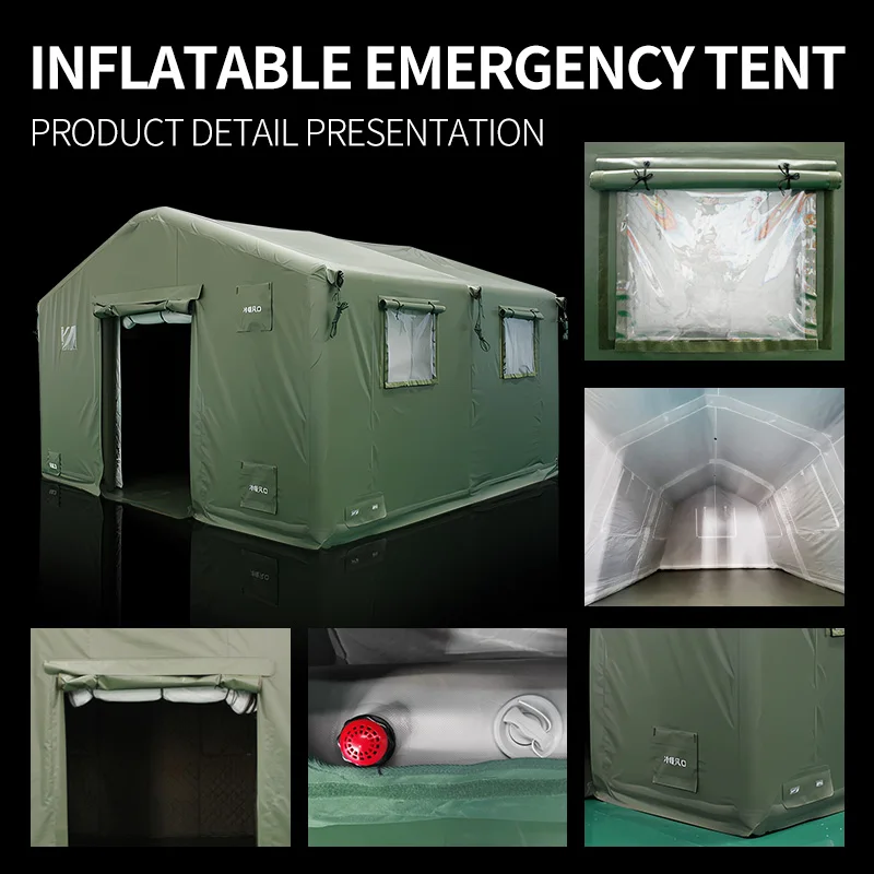 6*8 Square Meters Durable Heavy Duty Foldable PVC Air Frame Tube Tent Inflatable Emergency modular command post system tent