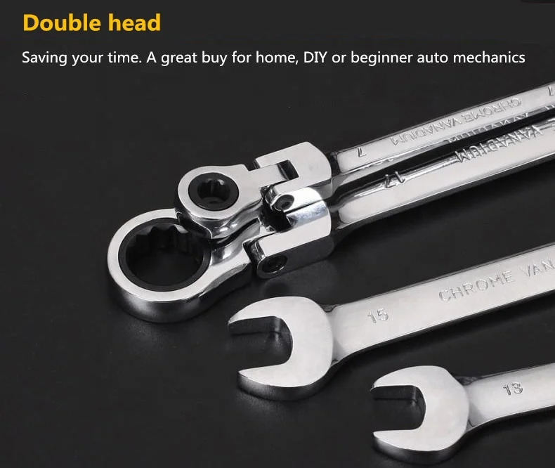YTH 6 to 32mm 180 degree Fixed ratchet combination wrench Combination Spanner