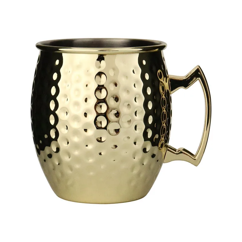 Moscow Mule Cup 304 Stainless Steel Copper-plated Drum Cocktail Mini Shot Glass