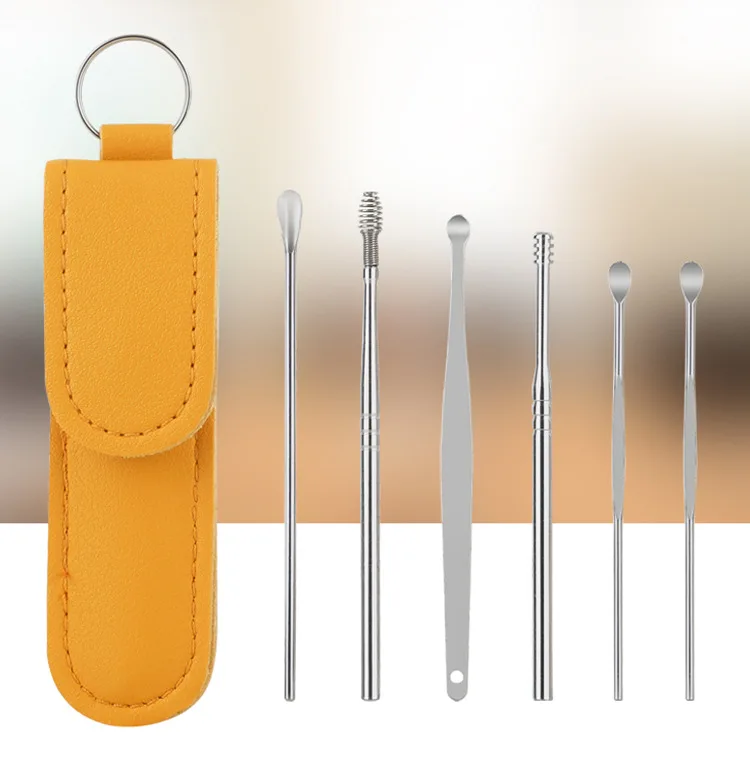 2023 Hot Sale Stainless Steel Earpick Remover Curette Ear Pick Cleaner Ear Cleaner Spoon Care Ear Clean Tool