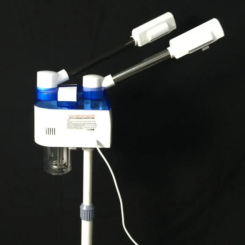 2 in 1 Hot And Cold Face Steamer Ozone disinfection sterilization Double pipe ion spray machine