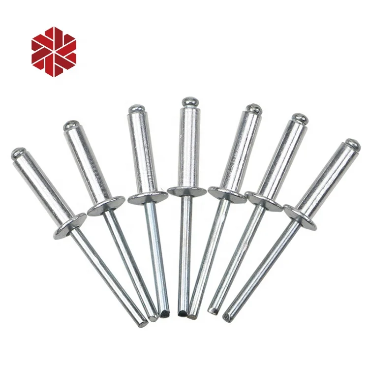 Countersunk head anodized aluminium pull rivet pop blind rivets open head