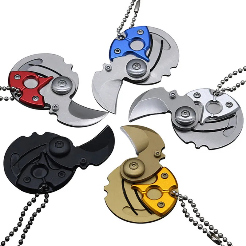 AJOTEQPT Mini Pocket Folded Knife Gear Peeler for Self-Defense EDC Opener for Outdoor Combat & Camp Durable Coin Knife