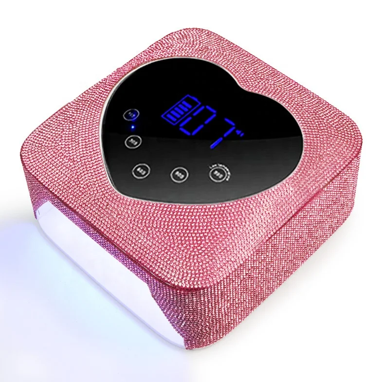 Best Selling  Rhinestone Cordless 72w Curing Lamps Professional Rechargeable Nail Lamp Led Uv Nail Lamp Electric Manicure Dryer