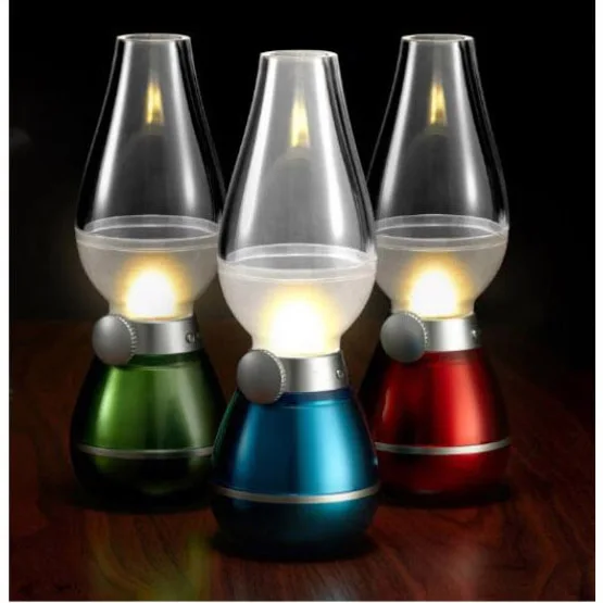 USB Rechargeable Blowing Control Dimmable Night Light LED Candle Lamp