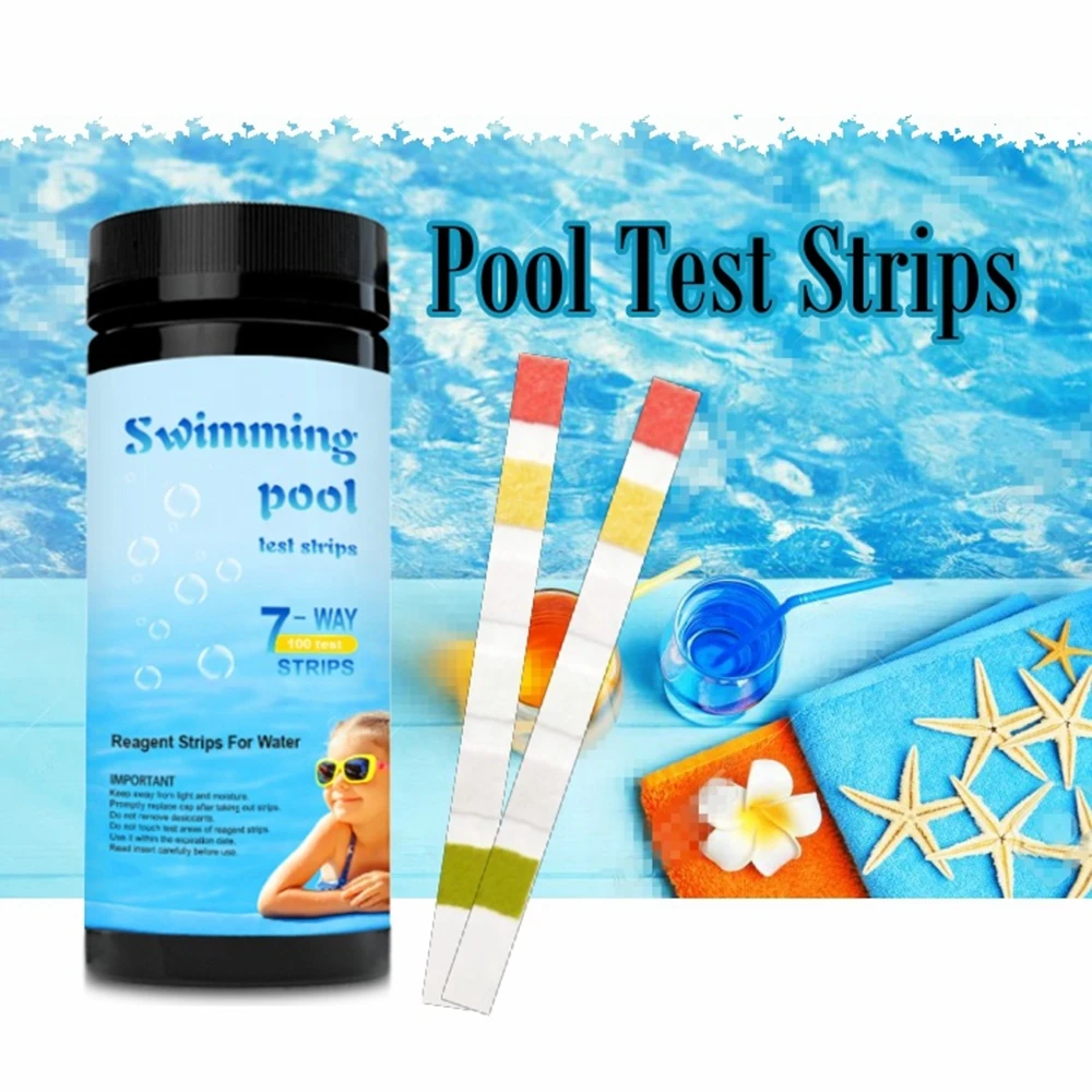 Factory wholesale 7 in 1 water quality tester strips for swimming pool pond water