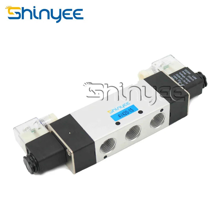 SHINYEEPNEUMATIC popular product 4v420 15 solenoid valve 4V420-15 3/2 pneumatic valve 24v solenoid valve 24v dual