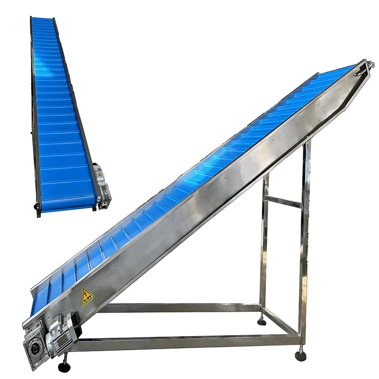 Automatic food belt conveyor Material conveyor belt grain, vegetables and fruits climbing conveyor, intelligent and safe