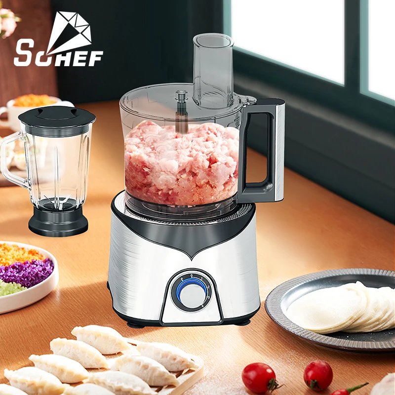 New Design 1000W 2.5L Electric Food Processor Blender 13-in-1 Multi-Function for Home Kitchen Use