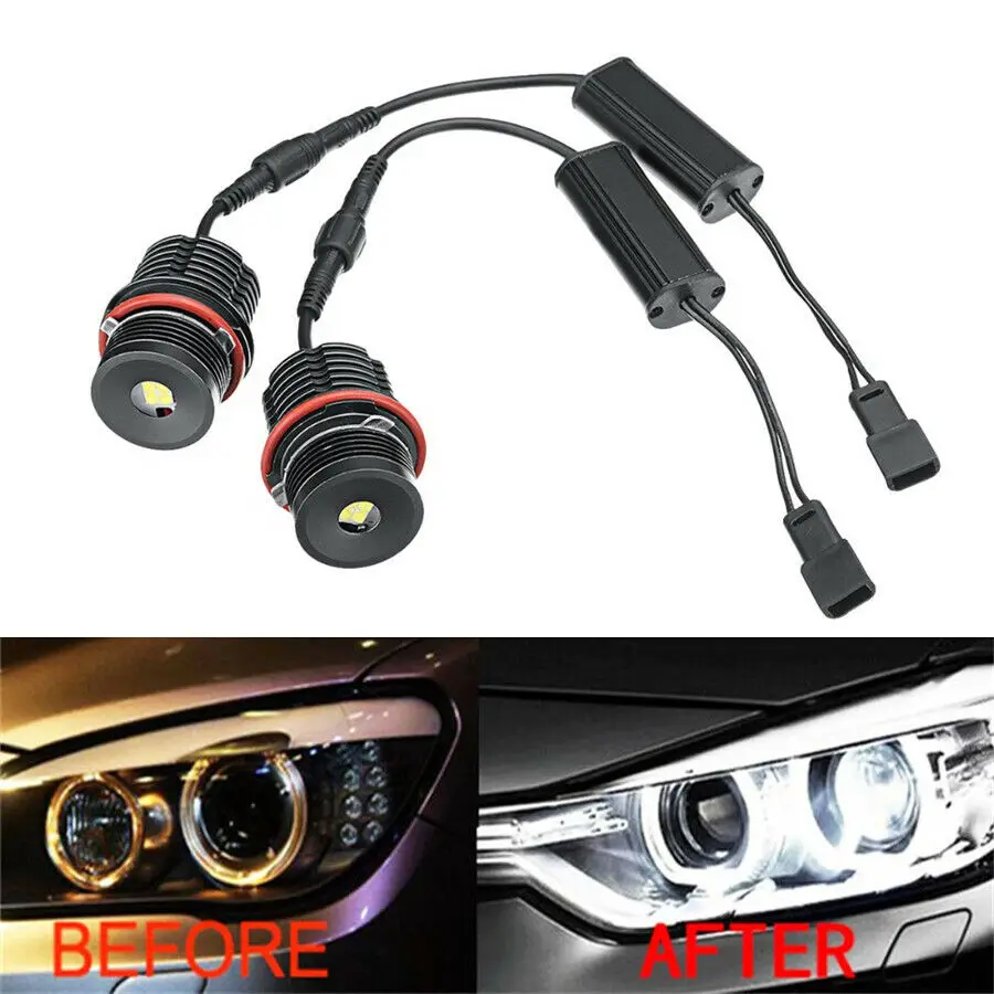 80W Angel Eyes LED Halo Ring Light Bulbs  E63 E53 E39 E87 E83 M5 M6