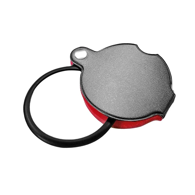 Mini Pocket Loupe Magnifier Magnifying Glass Small Magnifying Glasses with Protective Leather 360 Degree Rotating Foldable