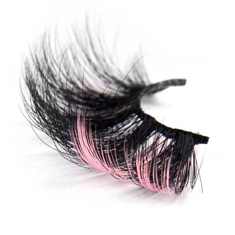 New Makeup Trend Colorful Lashes Colored Lashes 3d 20mm Colored Eyelash Full Strip Lashes