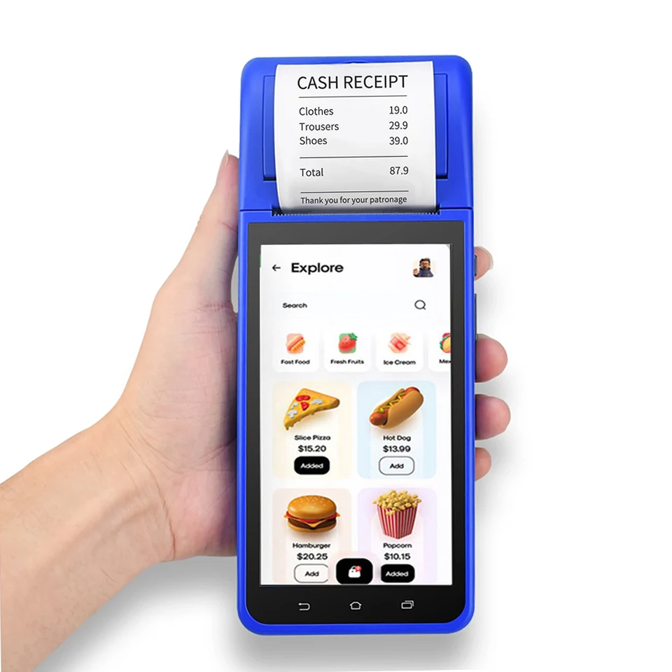 Android 11 5.5 Inch 4-core Android Handheld Pos Printer Mini Pos Machine Pos System For Sale