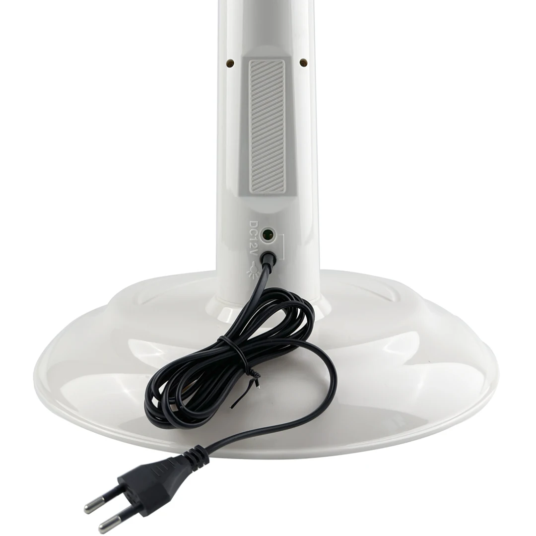 12v Solar AC DC Rechargeable Fan Table Emergency Fan With Led Light