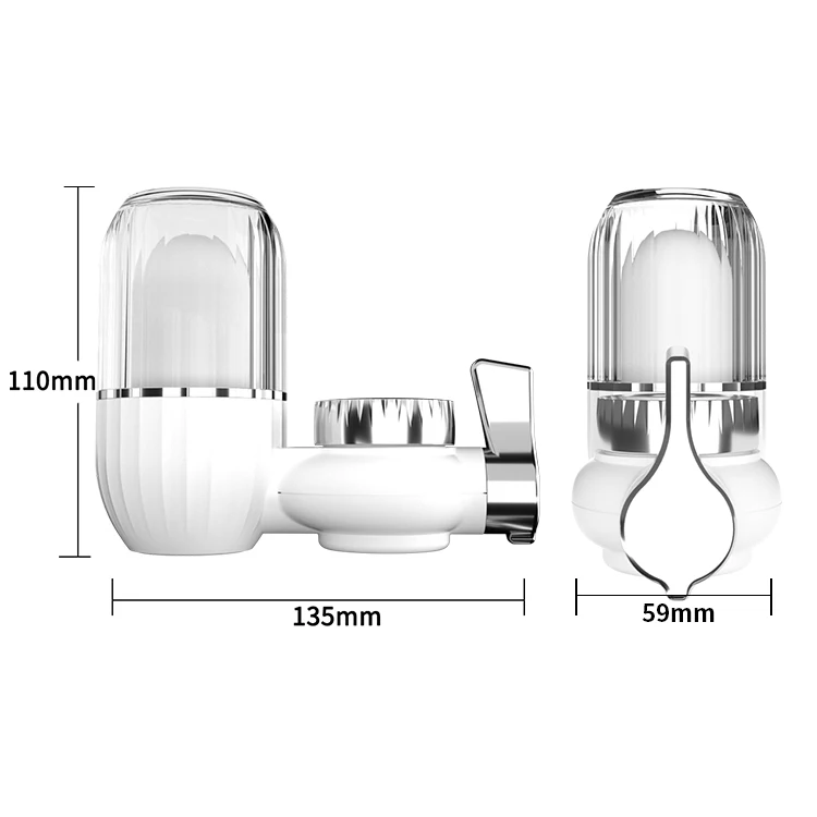 
Faucet Water Filter Vertical Faucet Mount Drinking Tap Water Filter 100% Organic Granular Activated Carbon filter 