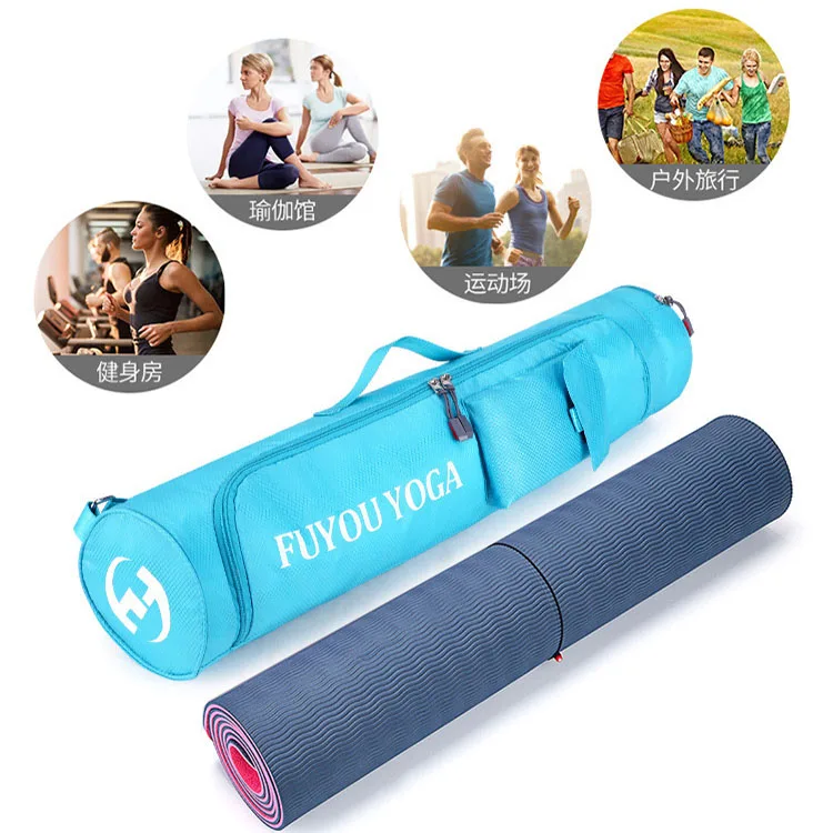 Ultralight Design 0.22kg Waterproof Yoga Mat Bags With Large Size Pocket And Zipper