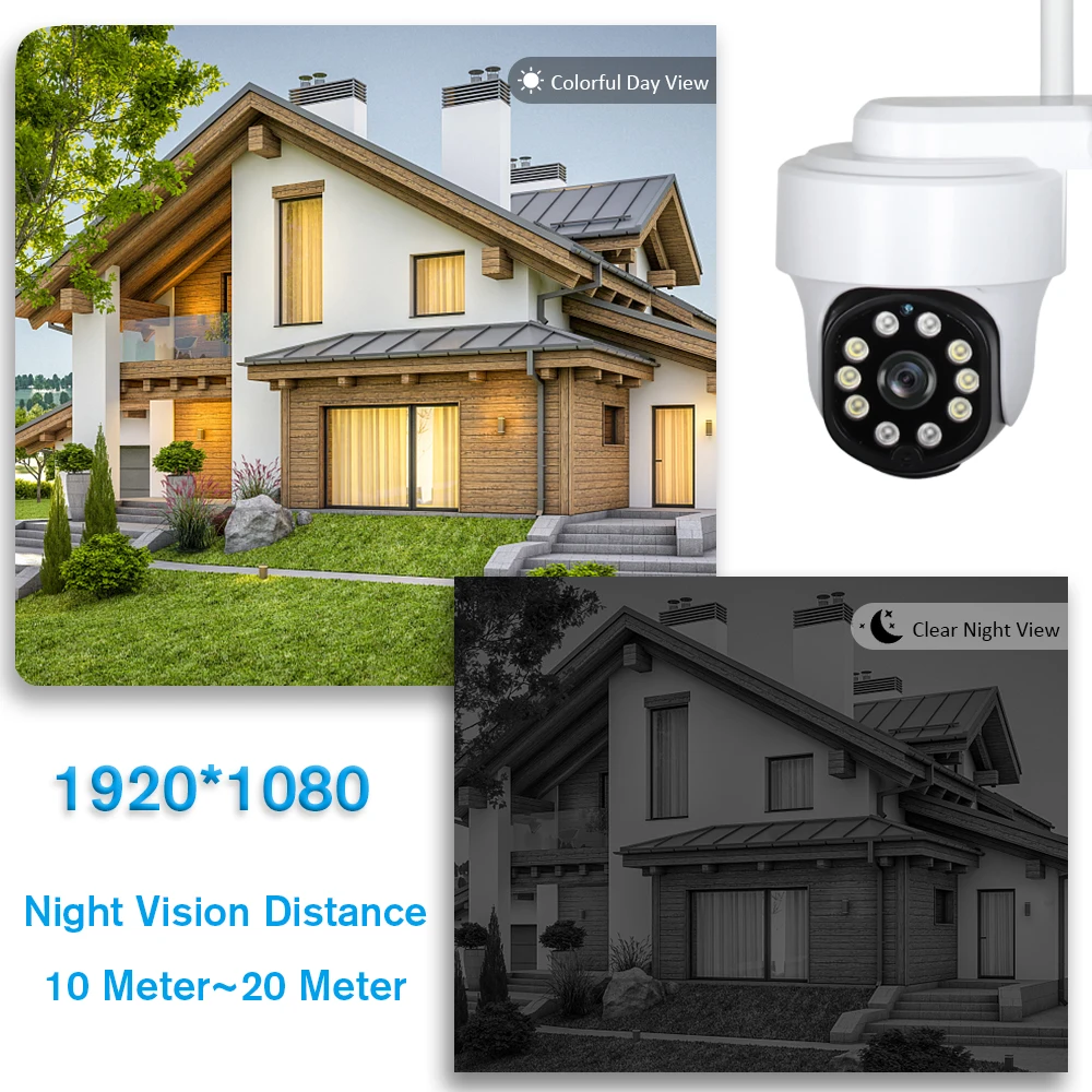 Whole Sale Cheap Full HD 1080P Wireless PTZ IP Camera Full Colour Night Vision Security Camera wifi