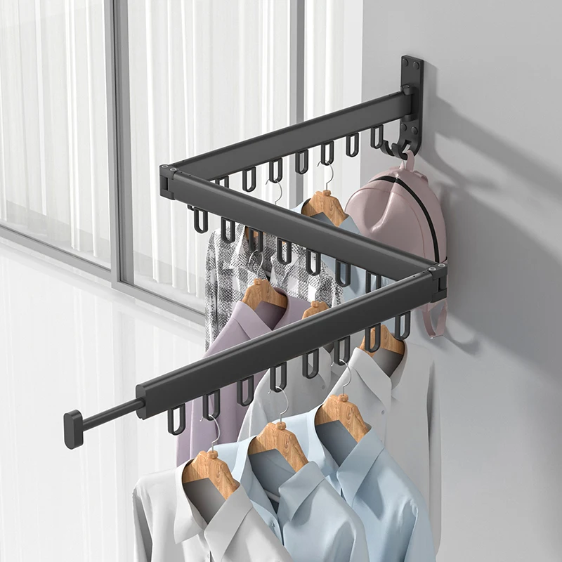 Household Essentials  Balcony Collapsible and Retractable  Clothes Drying Rack