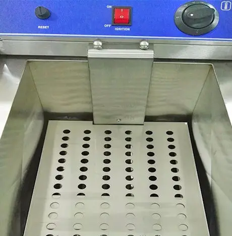 18 Litres kitchen equipment commercial table top fast food double tank gas fryer