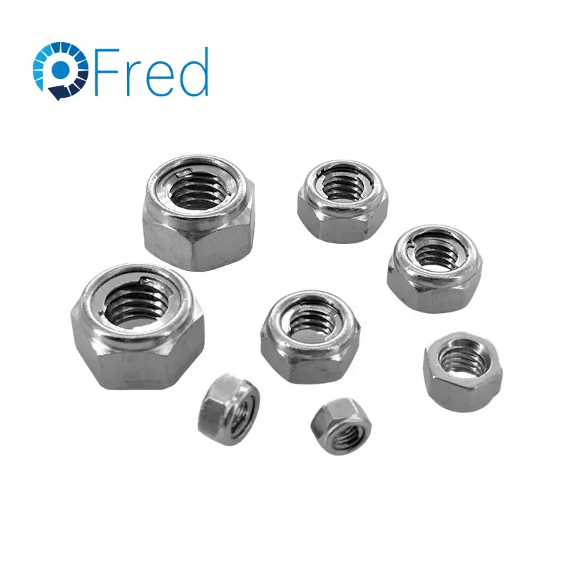 Fast Shipping DIN985 Hexagon Nuts Zinc Bright Zinc Plated Metal Lock Nut Healthcare Automotive Mining Industries ISO Standard