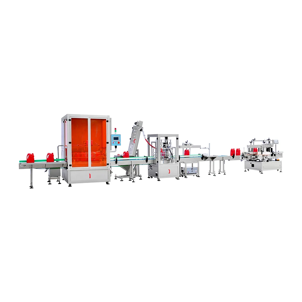 Flexible Production Machine Motor Oil Filling Automatic Packing Line