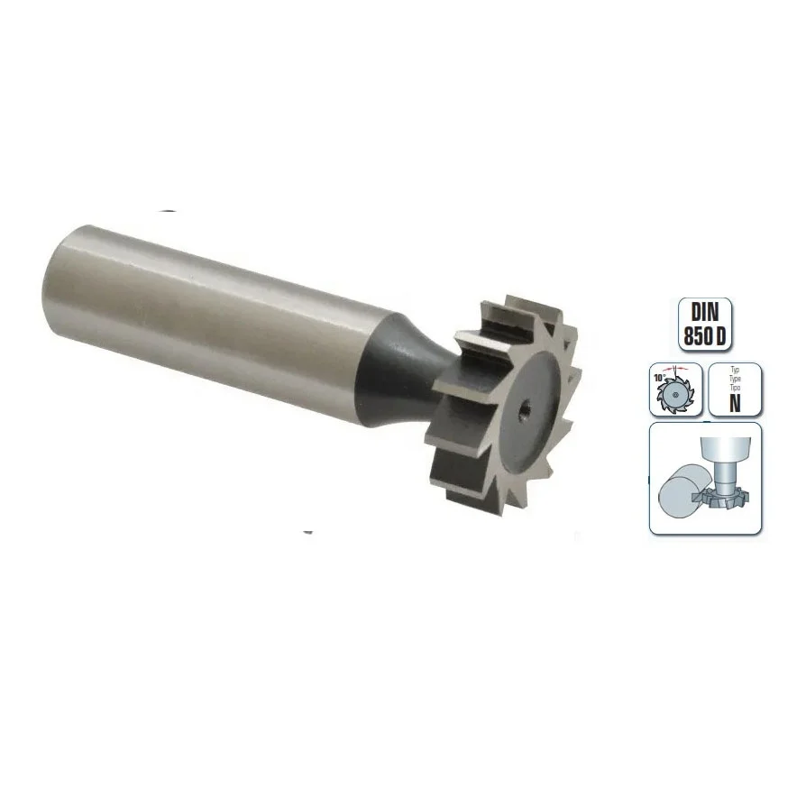 DIN850 High speed steel Tungsten carbide keyseat T Slot Milling Woodruff Key seat Cutter