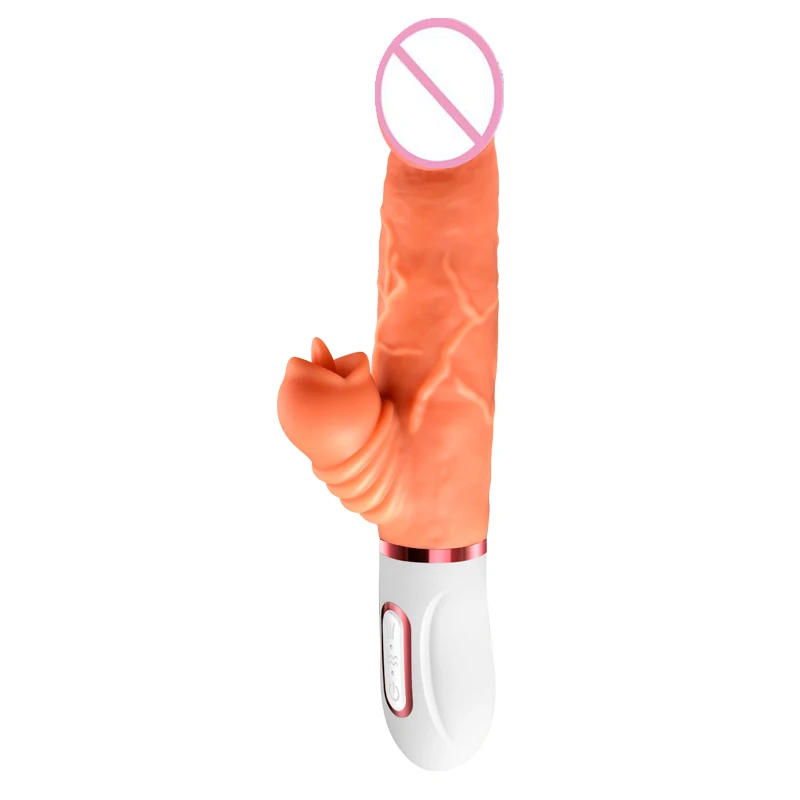 Artificial dildo masturbation device female dildo stem male genital dildo automatic tongue lick vibratory massager